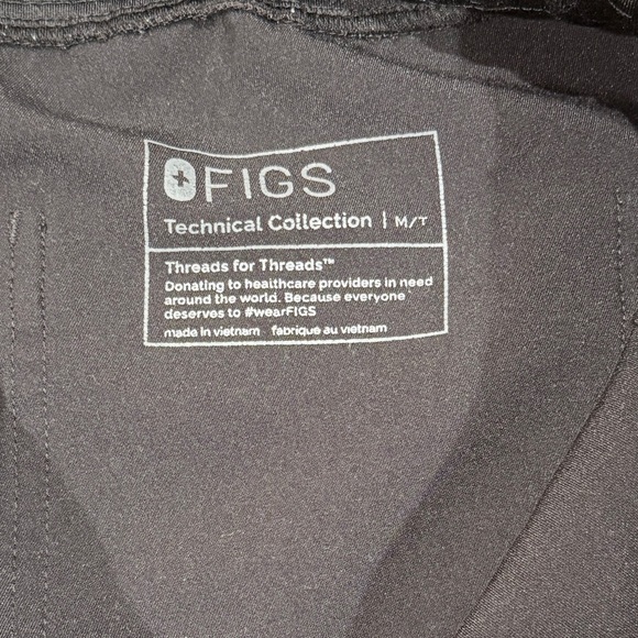 Figs Women Yola High Waisted Skinny Scrub Pants Medium M Tall Black Nurse Tech - Picture 4 of 6